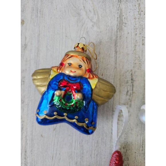 Star Angel snowman Santa ornament starfish Xmas tree set - Picture 3 of 11